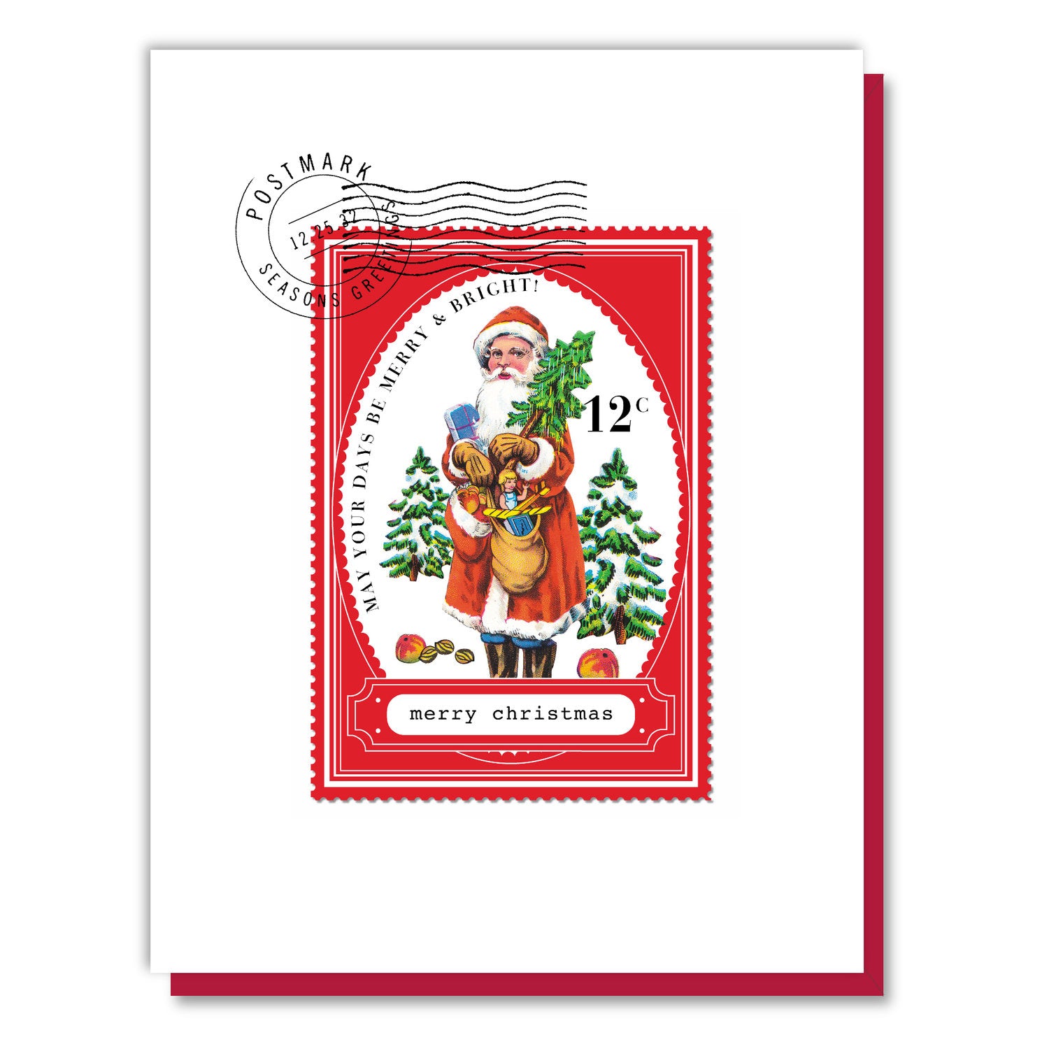 'Saint Nicholas Christmas Stamp' Card