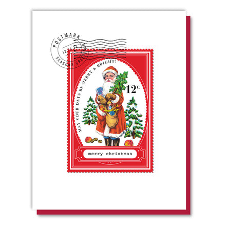 'Saint Nicholas Christmas Stamp' Card