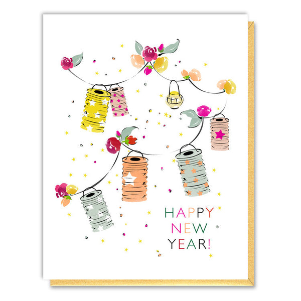 'Happy New Year Lanterns' Card
