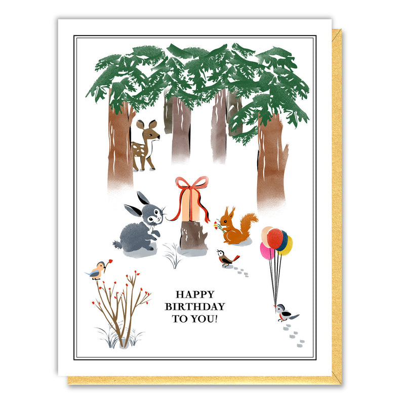 'In the Forest' Birthday Card