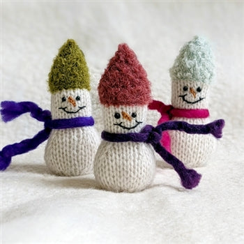 Snowman Alpaca Fiber Ornament
