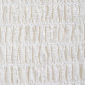 Serendipity Women's Smock Top - 100% GOTS Cotton, closeup shot of smock top ribbed texture