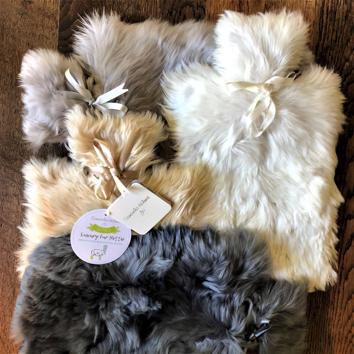 Samantha Holmes Alpaca Fur And Lambskin Hot Water Bottle