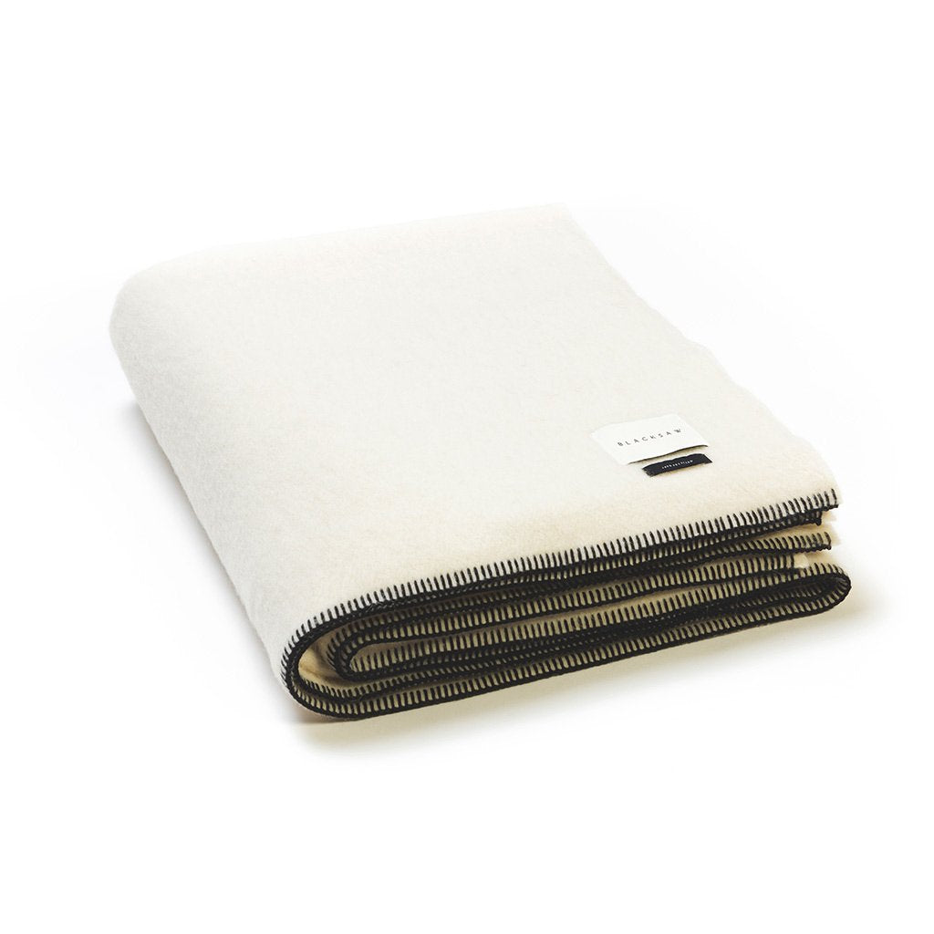 Siempre Speakeasy Recycled Alpaca Blanket - Ivory