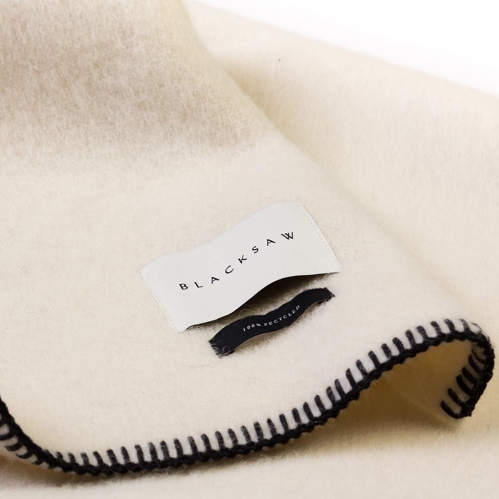 Siempre Speakeasy Recycled Alpaca Blanket - Ivory
