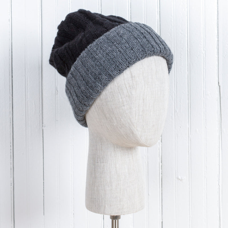 Reversible Cable Knit Hat