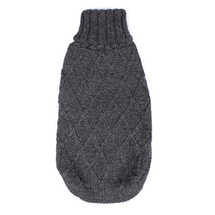 Alqo Wasi Diamond Cable Knit Alpaca Dog Sweater