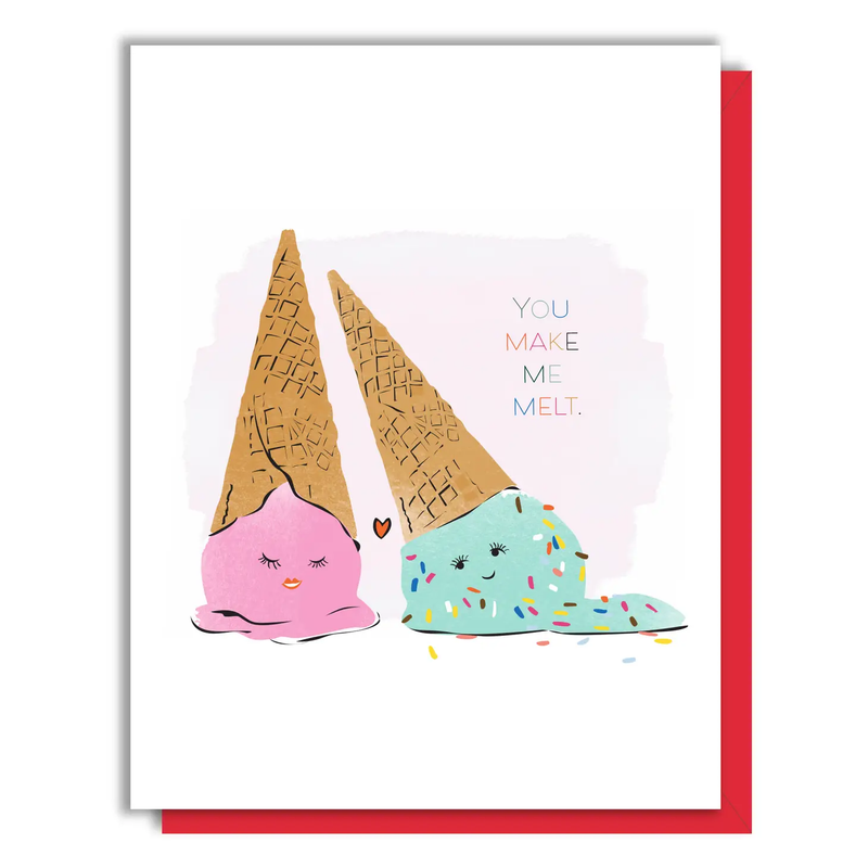 'Melting Love Cones' Valentine Card