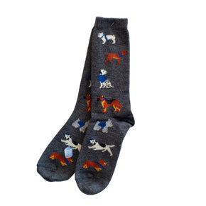 Dog Pattern Alpaca Socks