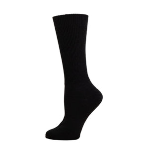 Black sock on a white background