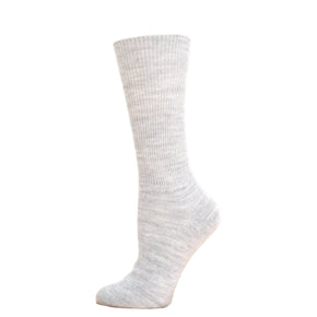 light grey sock on a white background