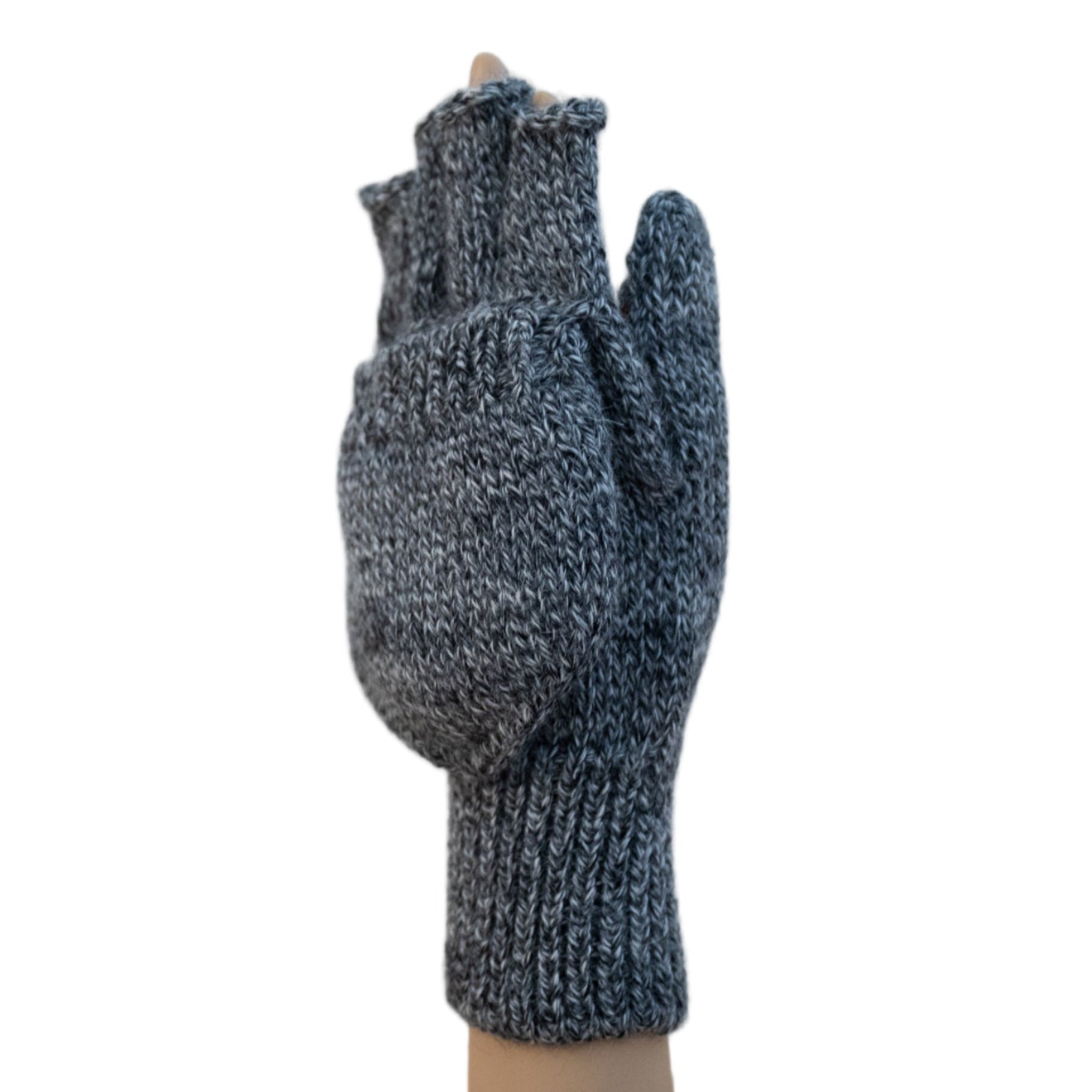 小物 GuruGuru Hairy Gloves (NAVY) fluff-alpaca-hunter-glittens-