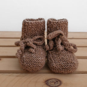 Fluff Alpaca Miriam's Hand-Knit Alpaca Booties
