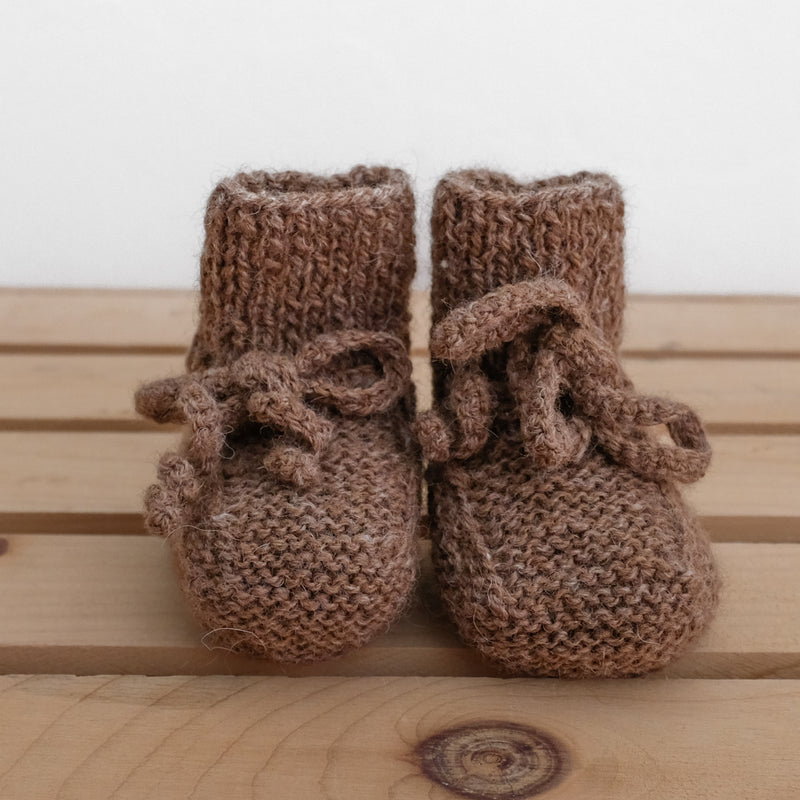 Fluff Alpaca Miriam's Hand-Knit Alpaca Booties