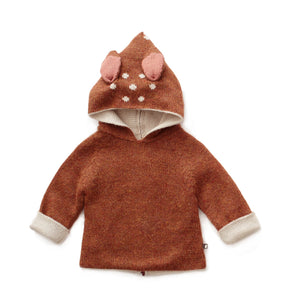 Oeuf Bambi Hooded Sweater in Hazelnut
