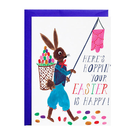 'Hoppin' Around on Easter Day' Greeting Card