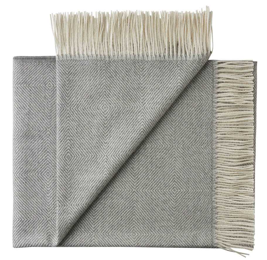 Fluff Diamond Pattern Baby Alpaca Throw Blanket