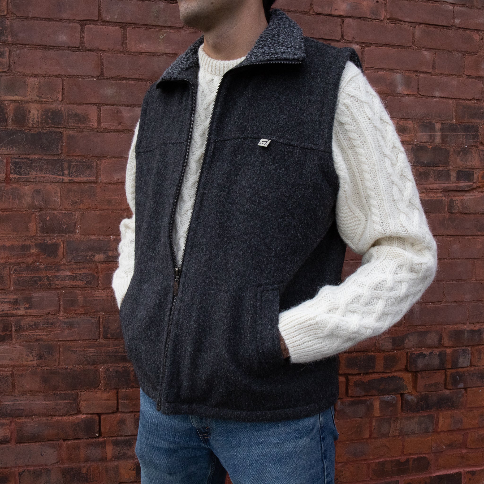 Peruvian Link Moosehead Alpaca Vest | Fluff Alpaca