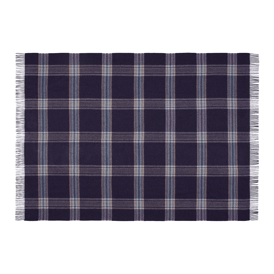 Fluff Plaid Baby Alpaca Throw Blanket