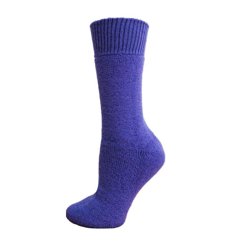 Blue sock on a white background