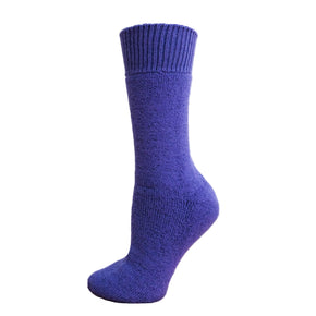 Blue sock on a white background
