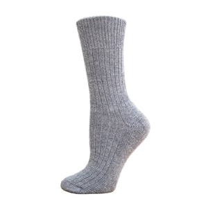 Gray sock on a white background