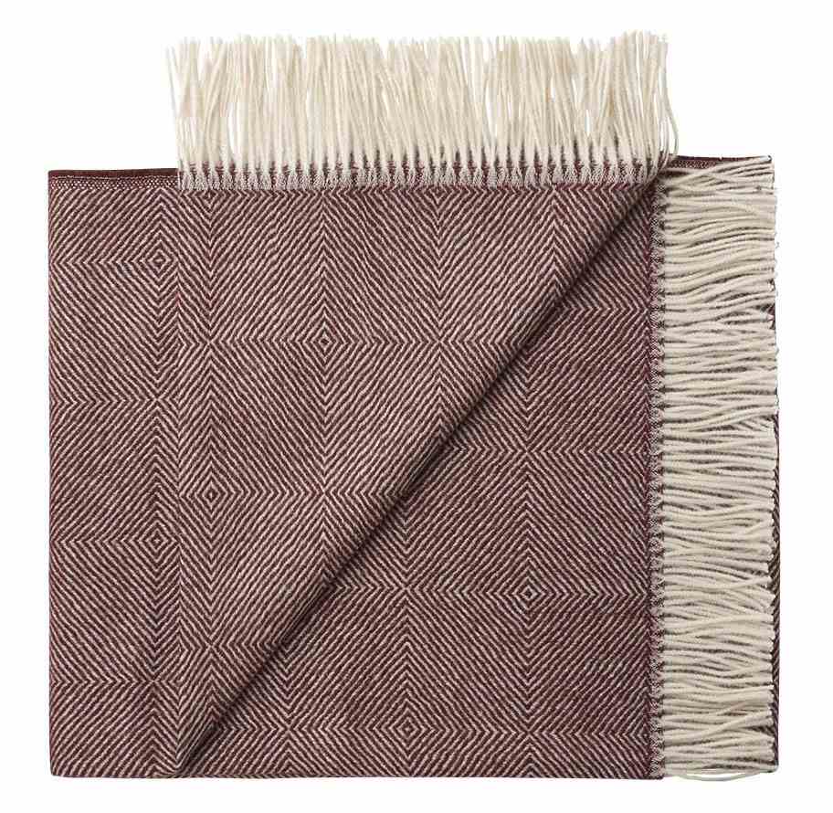 Fluff Diamond Pattern Baby Alpaca Throw Blanket