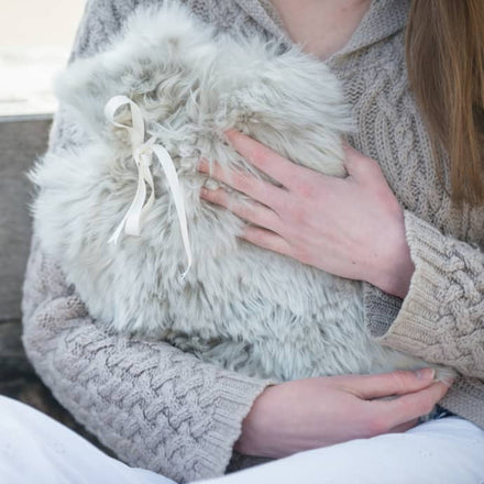 Samantha Holmes Alpaca Fur And Lambskin Hot Water Bottle