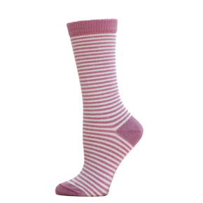 pink striped samantha holmes alpaca socks.