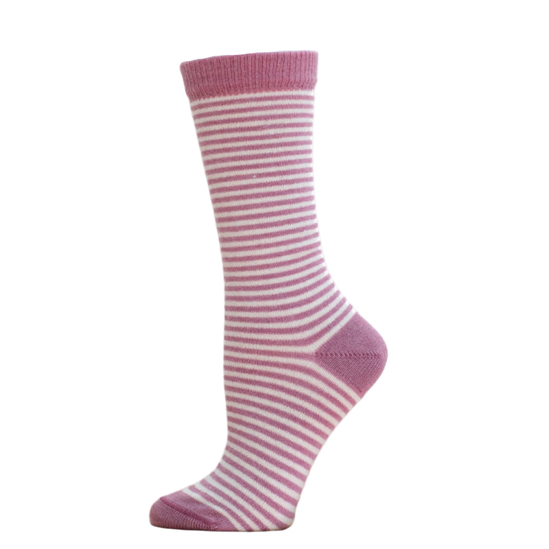 pink striped samantha holmes alpaca socks.
