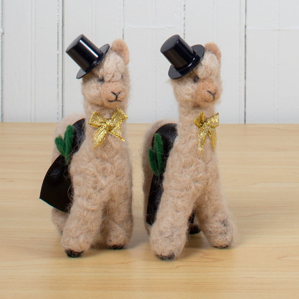 Felted Alpaca Wedding Set