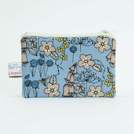 Wild Flowers in Blue Small Useful Purse