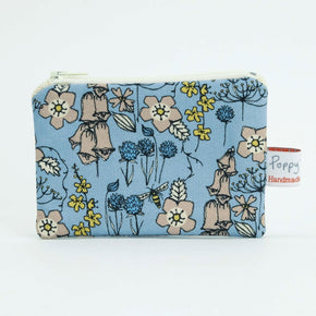 Wild Flowers in Blue Small Useful Purse