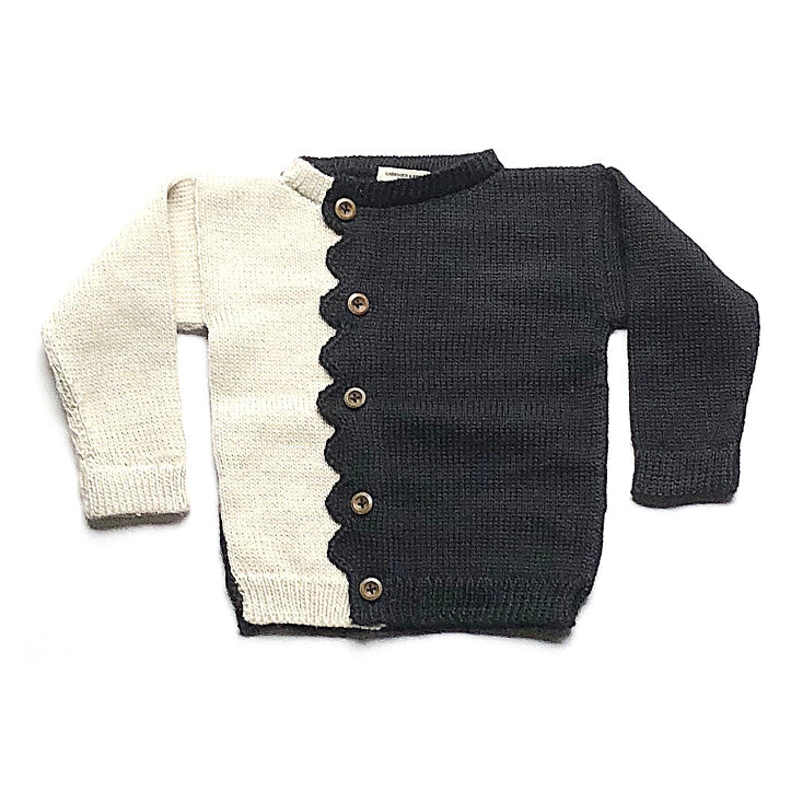 Cabbages and Kings Ivory/Black Zig Zag Cardigan